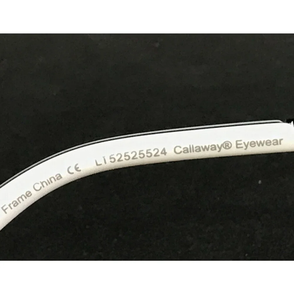Callaway Eyeglasses Frames Greywolf BLK Black White Rectangle Full Rim 58-17-150